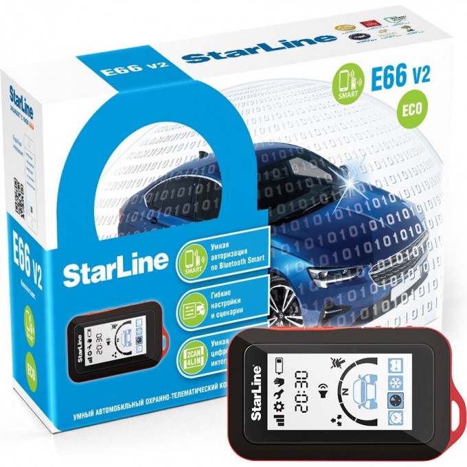 Сигнализация STARLINE E66 V2 BT ECO 2CAN+4LIN 4003275 Сигнализация STARLINE E66 V2 BT ECO 2CAN+4LIN 4003275