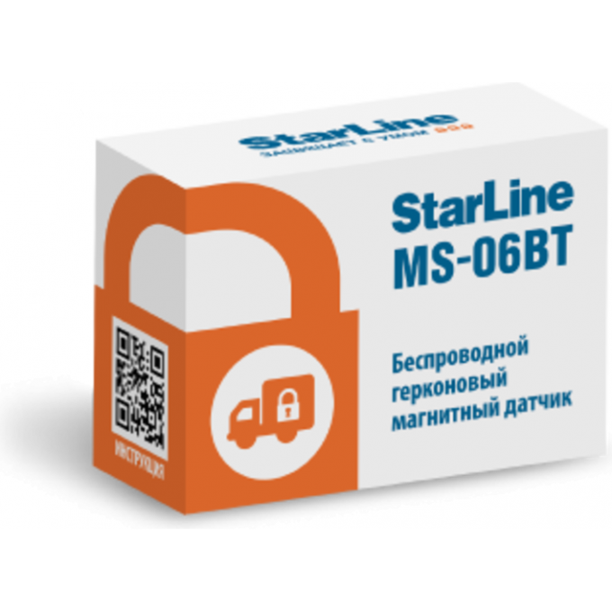 Беспроводной герконовый датчик STARLINE MS-06BT основной блок, магнит 4004188 Беспроводной герконовый датчик STARLINE MS-06BT основной блок, магнит 4004188