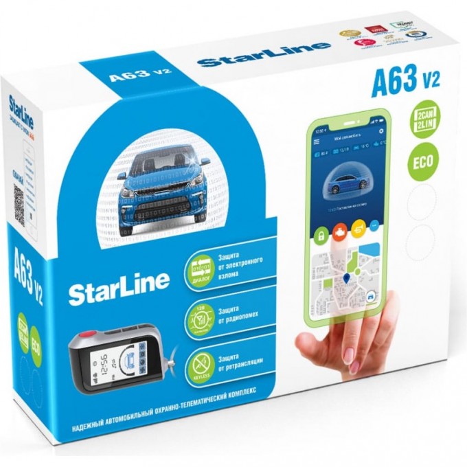 Сигнализация STARLINE А63 v2 2CAN+2LIN ECO 4003435 Сигнализация STARLINE А63 v2 2CAN+2LIN ECO 4003435